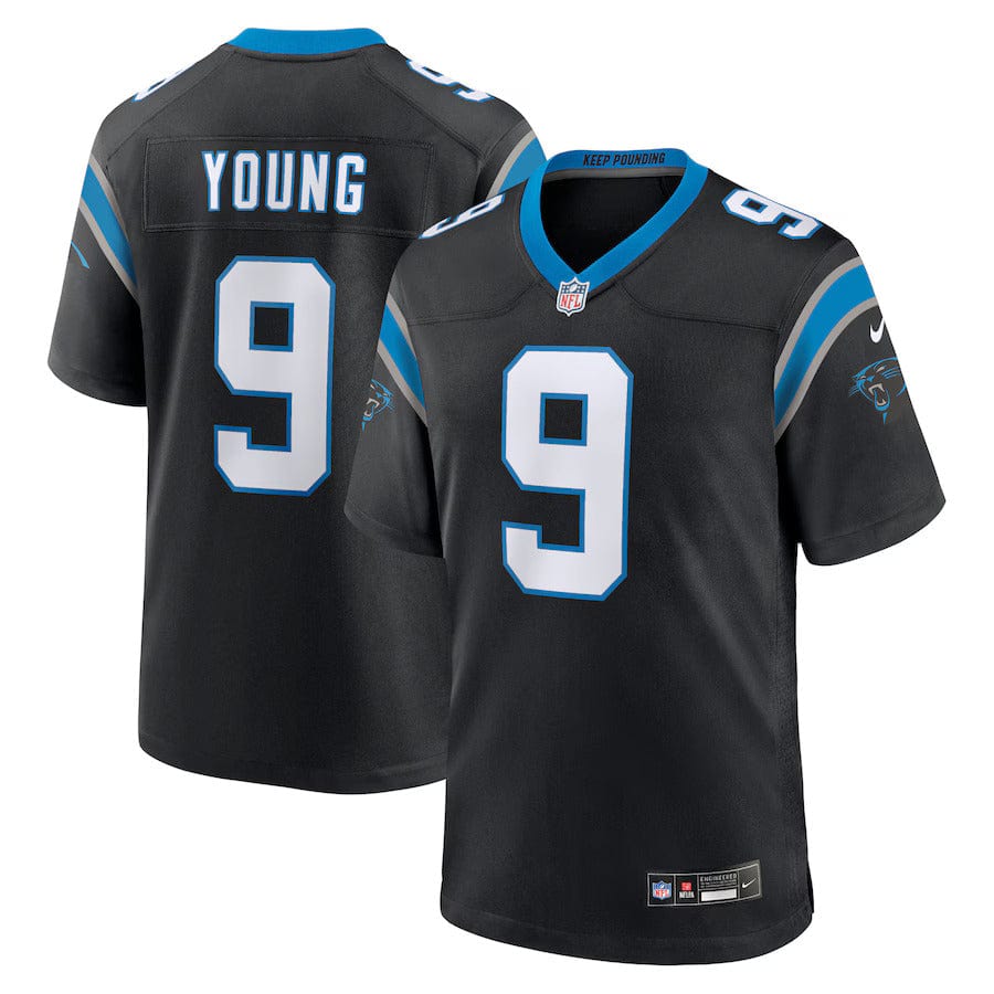 Carolina Panthers Bryce Young Nike Game Football NFL Trikot Home Schwarz - STADIUMDREAMS