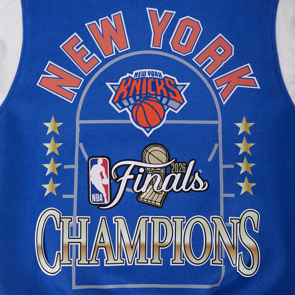 New York Knicks Pro Standard 2026 NBA Champions Limited Edition College Jacke Blau