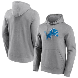 Detroit Lions Fanatics NFL Primary Logo Graphic Hoodie Grau - STADIUMDREAMS