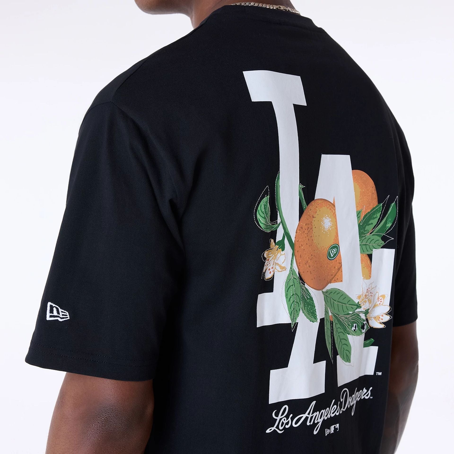 Los Angeles Dodgers New Era Fruit Backprint MLB T-Shirt Schwarz