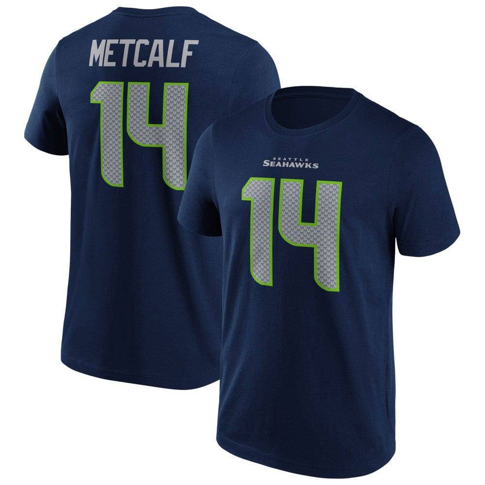 Seattle Seahawks DK Metcalf NFL Name & Number T-Shirt navy - STADIUMDREAMS