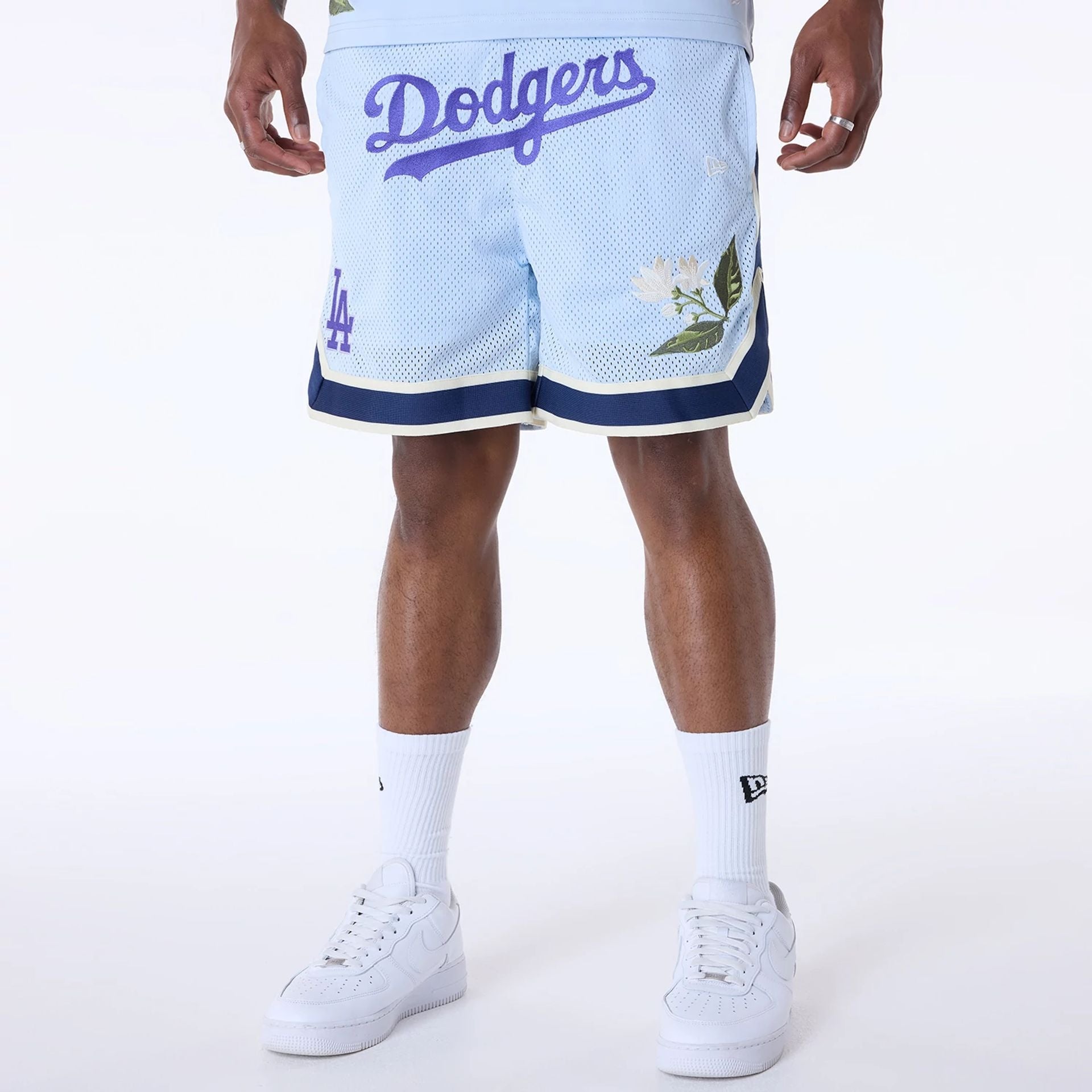 Los Angeles Dodgers New Era Floral Mesh MLB Shorts Blau