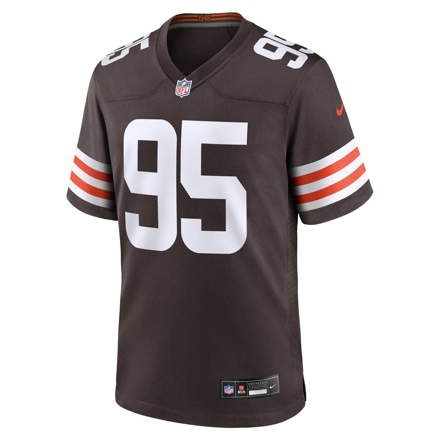 Myles Garrett #95 Cleveland Browns Nike Home Game NFL Football Trikot Braun