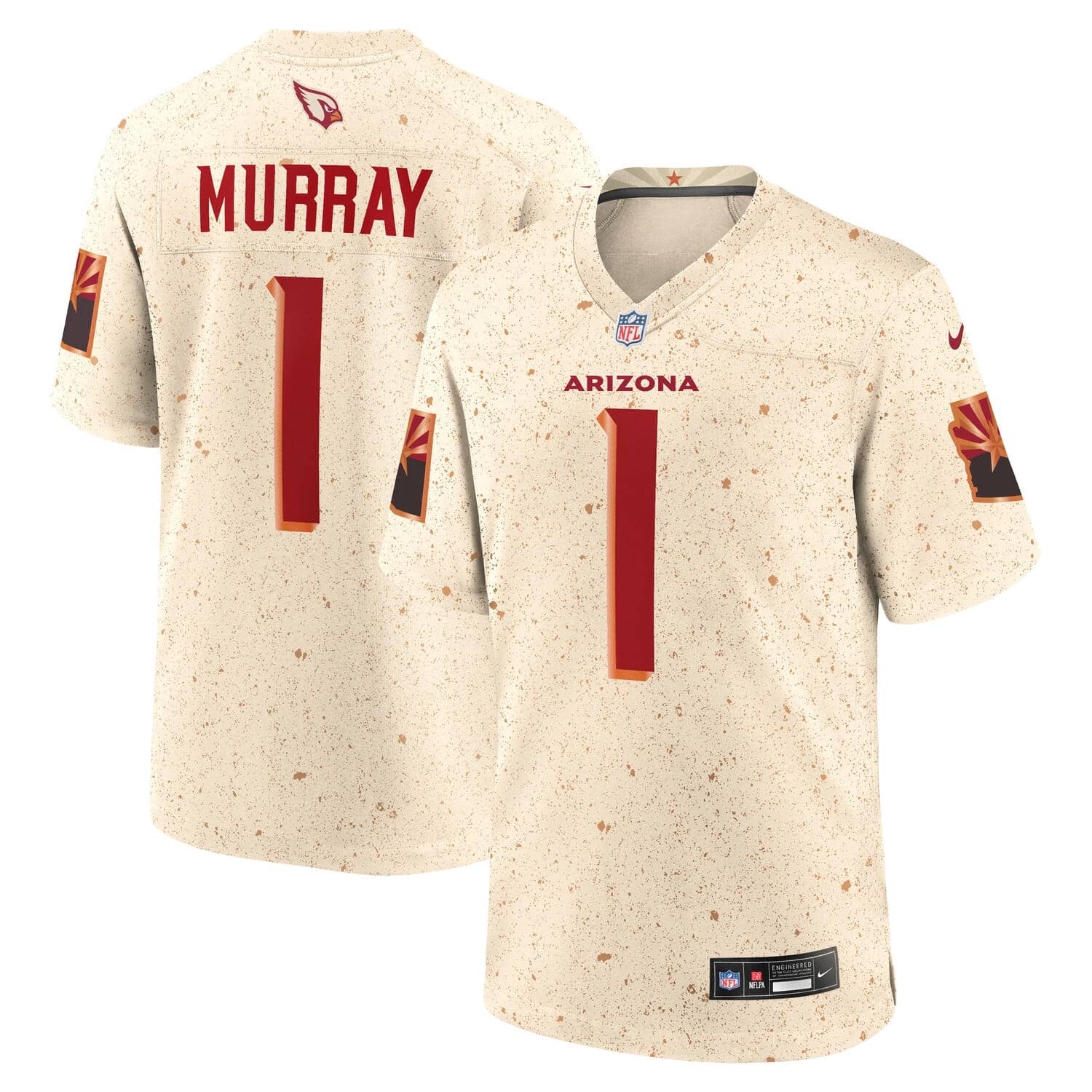Kyler Murray #1 Arizona Cardinals 2025 Nike Rivalries Game NFL Trikot Beige