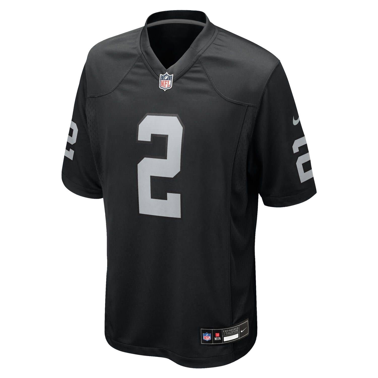 Ashton Jeanty #2 Las Vegas Raiders Nike Home Game NFL Football Trikot Schwarz