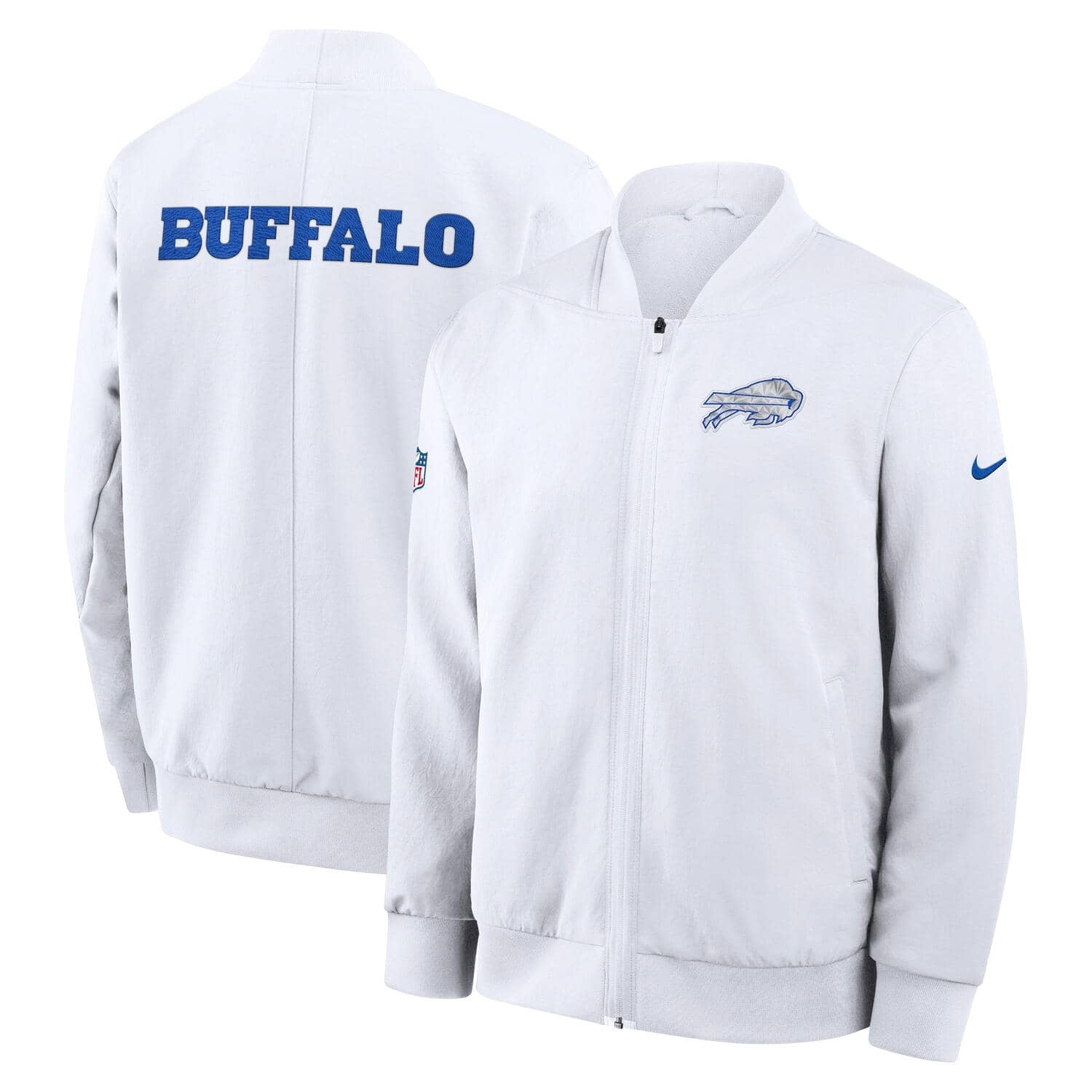 Buffalo Bills 2025 Nike Rivalries Sideline NFL Bomber Jacke Weiß