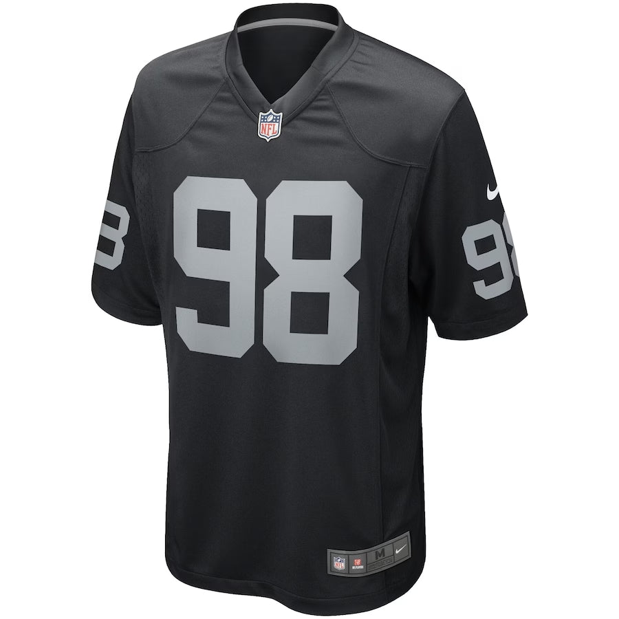 Maxx Crosby #98 Las Vegas Raiders Nike Game NFL Football Trikot Schwarz - STADIUMDREAMS