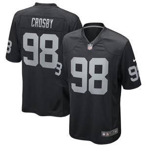 Maxx Crosby #98 Las Vegas Raiders Nike Game NFL Football Trikot Schwarz - STADIUMDREAMS