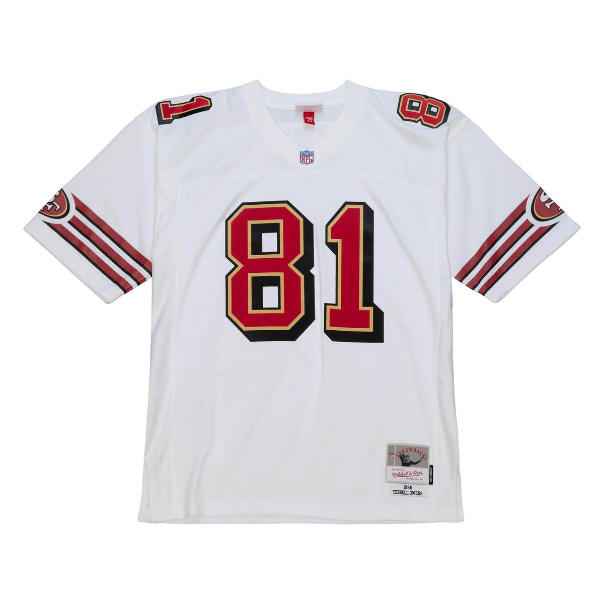 San Francisco 49ers Terrell Owens Mitchell & Ness 1996 NFL Trikot Weiss - STADIUMDREAMS