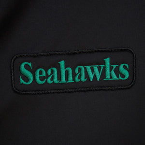 Seattle Seahawks Mitchell & Ness Team Leader Satin Bomber NFL Jacke Schwarz - STADIUMDREAMS