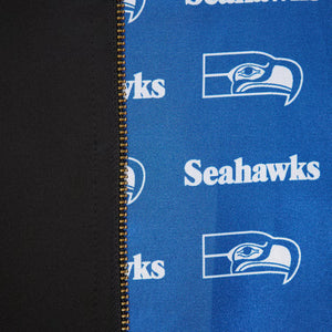 Seattle Seahawks Mitchell & Ness Team Leader Satin Bomber NFL Jacke Schwarz - STADIUMDREAMS