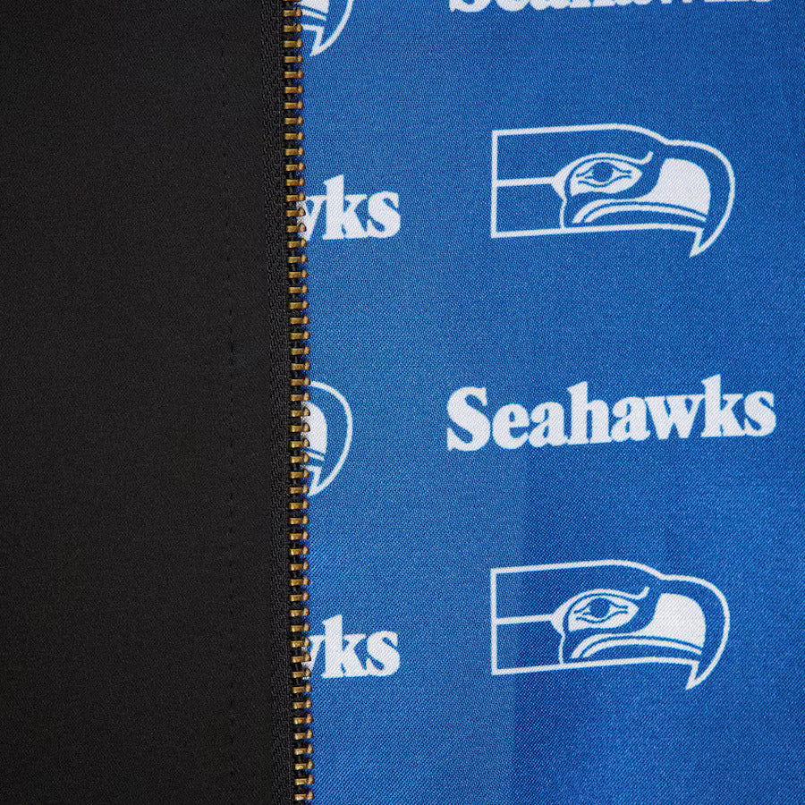 Seattle Seahawks Mitchell & Ness Team Leader Satin Bomber NFL Jacke Schwarz - STADIUMDREAMS