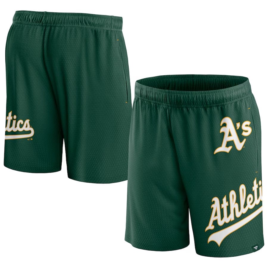 Oakland Athletics Fanatics MLB Mesh Short Grün - STADIUMDREAMS