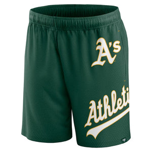 Oakland Athletics Fanatics MLB Mesh Short Grün - STADIUMDREAMS