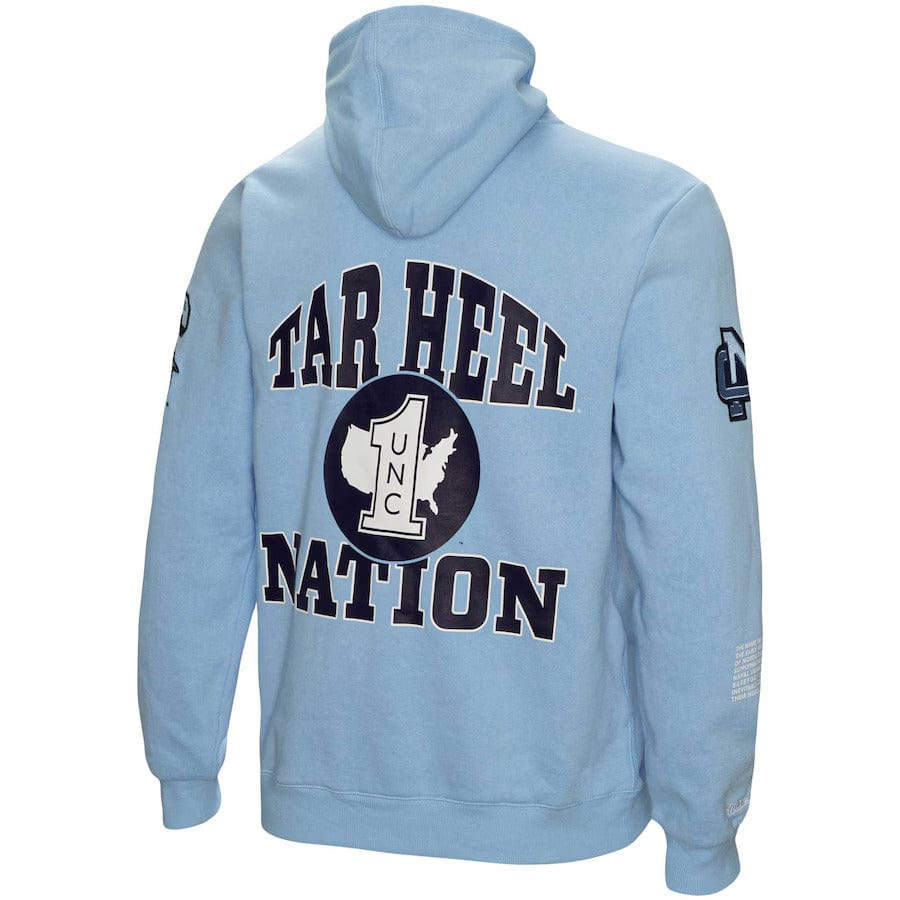 North Carolina Tar Heels NCAA Team Origins Fleece Hoodie Mitchell & Ness Blau - STADIUMDREAMS