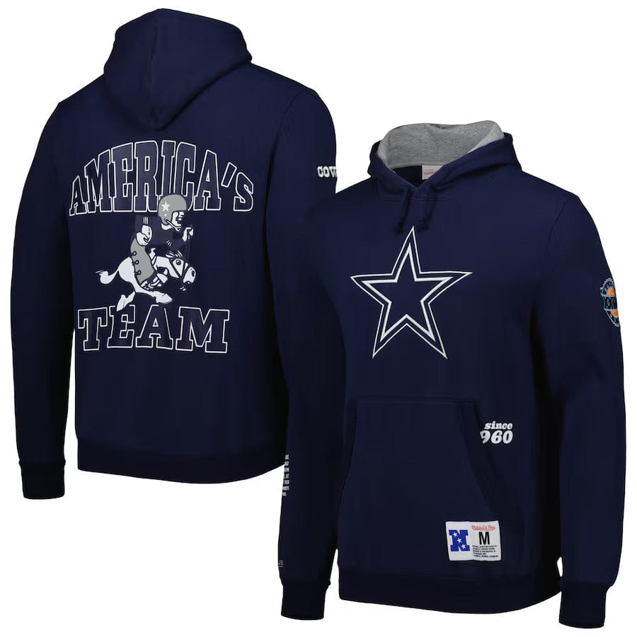 Dallas Cowboys NFL Team Origins Fleece Hoodie Mitchell & Ness Navy - STADIUMDREAMS