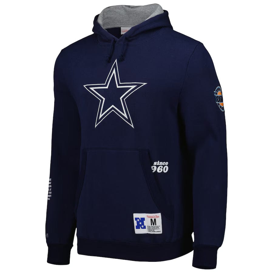 Dallas Cowboys NFL Team Origins Fleece Hoodie Mitchell & Ness Navy - STADIUMDREAMS