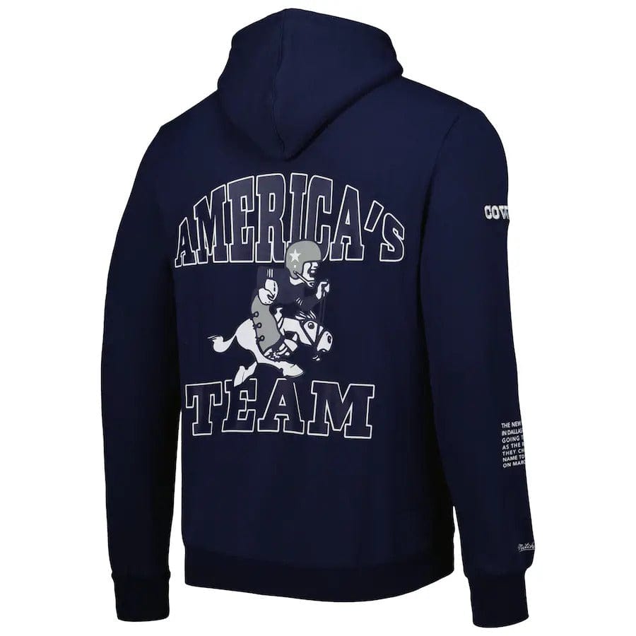 Dallas Cowboys NFL Team Origins Fleece Hoodie Mitchell & Ness Navy - STADIUMDREAMS