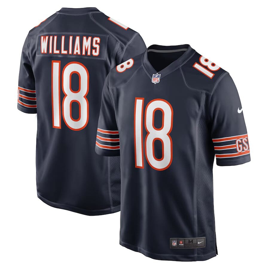 Caleb Williams #18 Chicago Bears Nike Game NFL Football Trikot Navy - STADIUMDREAMS