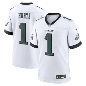 Jalen Hurts #1 Philadelphia Eagles Nike Road Game NFL Trikot Weiß - STADIUMDREAMS