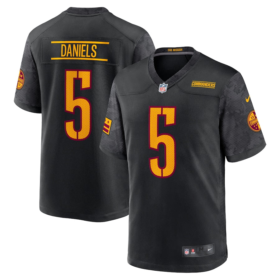 Jayden Daniels #5 Washington Commanders Nike Game NFL Trikot Alternate Schwarz - STADIUMDREAMS