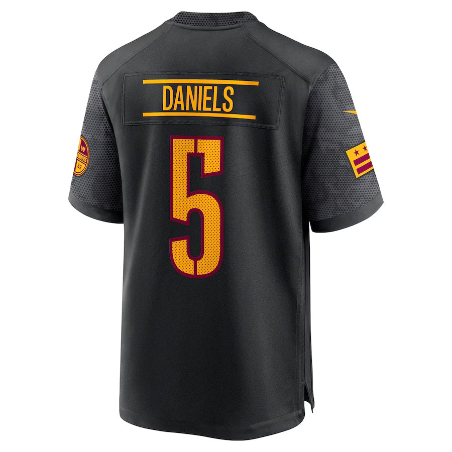 Jayden Daniels #5 Washington Commanders Nike Game NFL Trikot Alternate Schwarz - STADIUMDREAMS