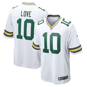 Jordan Love #10 Green Bay Packers Nike Road Game NFL Trikot Weiß - STADIUMDREAMS