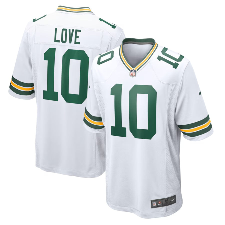 Jordan Love #10 Green Bay Packers Nike Road Game NFL Trikot Weiß - STADIUMDREAMS