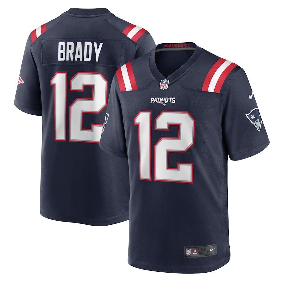 Tom Brady #12 New England Patriots Nike Game NFL Football Trikot Navy