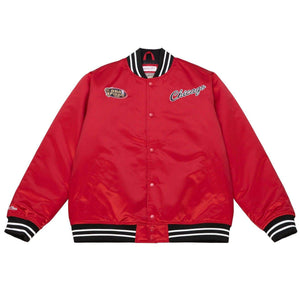 Mitchell & Ness Jacken Chicago Bulls NBA Heavyweight Satin Jacke rot