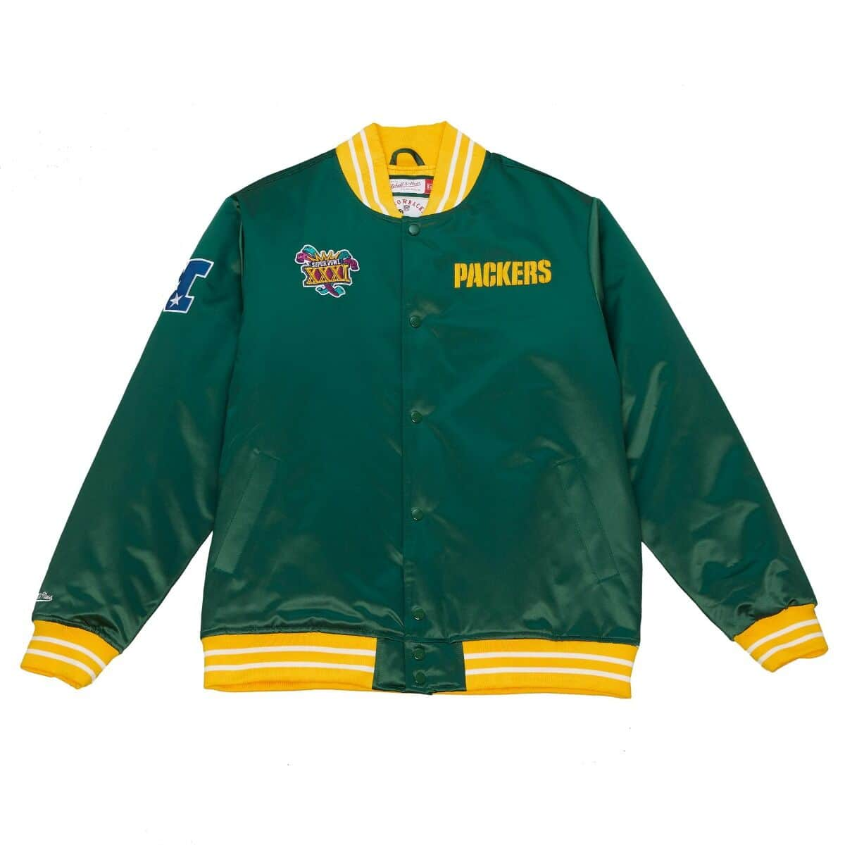 Mitchell & Ness Jacken Green Bay Packers NFL Heavyweight Satin Jacke grün