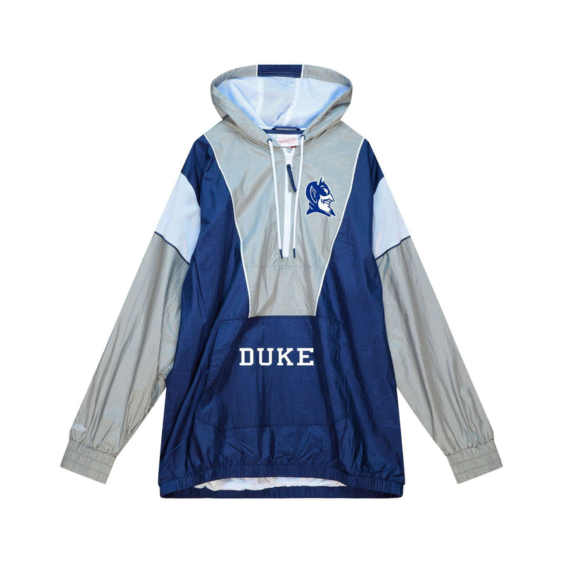 Duke Blue Devils Mitchell & Ness Windbreaker Jacke in Blau, sportliche NCAA Highlight Jacke, leicht und winddicht