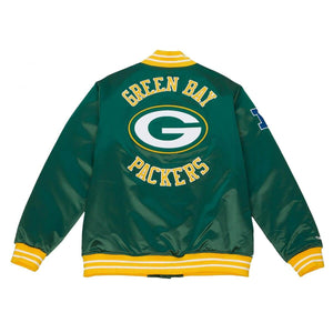 Mitchell & Ness Jacken Green Bay Packers NFL Heavyweight Satin Jacke grün