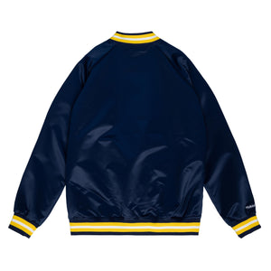 Michigan Wolverines NCAA Lightweight Satin Jacke navy - STADIUMDREAMS