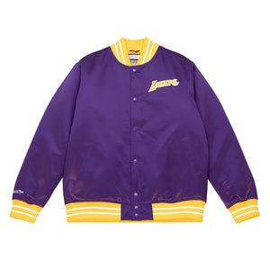 Los Angeles Lakers NBA Heavyweight Satin Jacke lila - STADIUMDREAMS