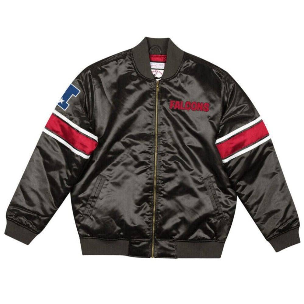 Raiders Mitchell And Ness Heavyweight Satin Jacket Atlanta Falcons