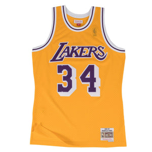 Mitchell & Ness Trikots Los Angeles Lakers Shaquille O'Neal NBA Swingman Trikot 1996-1997 gelb