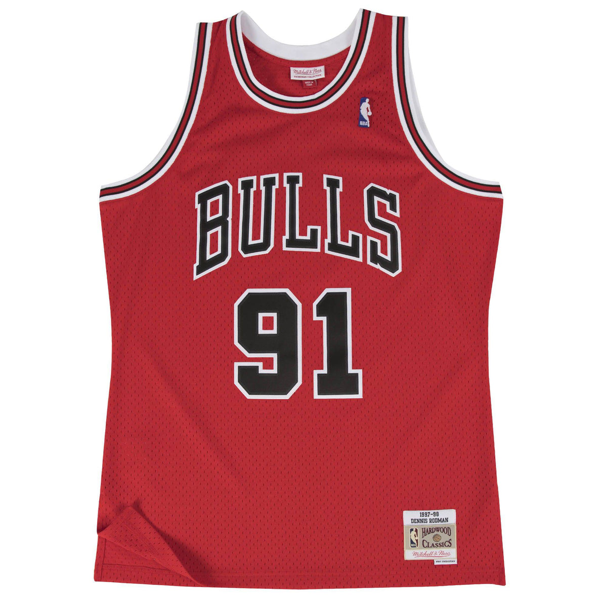 Mitchell & Ness Trikots Chicago Bulls Dennis Rodman NBA Swingman Trikot 1997-1998 rot