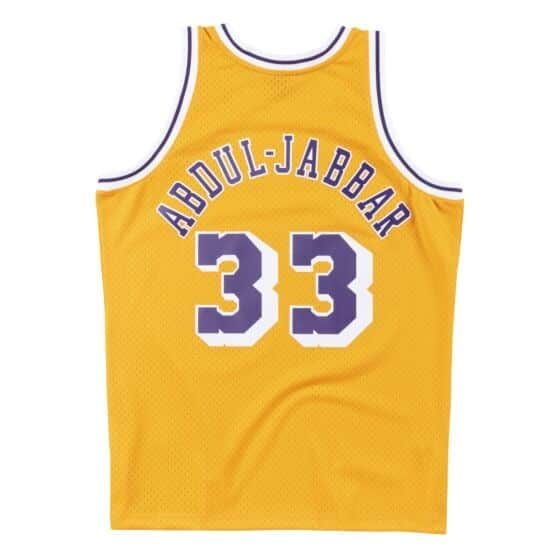 Kareem Abdul Jabbar Los Angeles Lakers Mitchell & Ness NBA Swingman Trikot 1984-1985 Gelb - STADIUMDREAMS