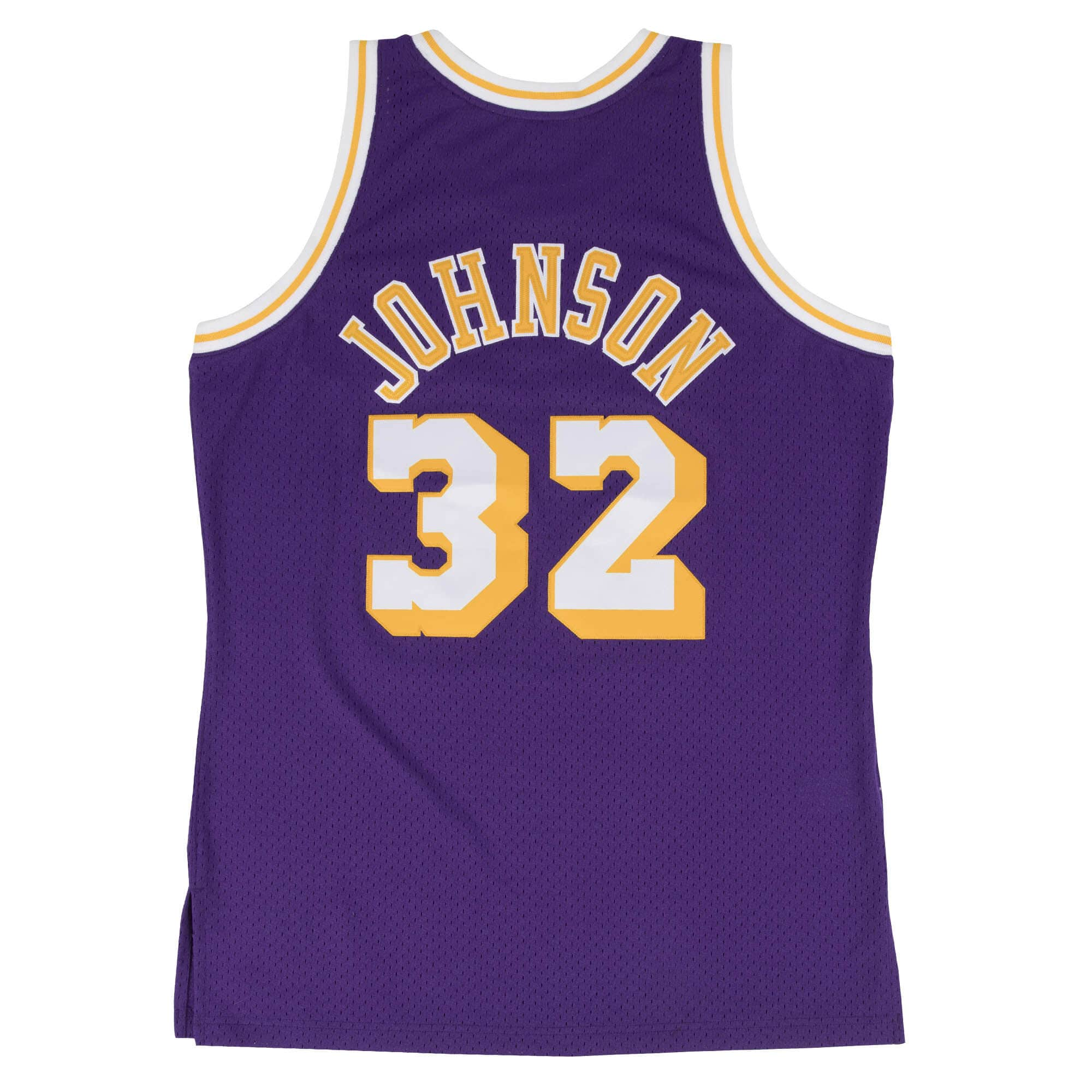 Magic Johnson Los Angeles Lakers Mitchell & Ness NBA Swingman Trikot 1984-1985 Lila - STADIUMDREAMS