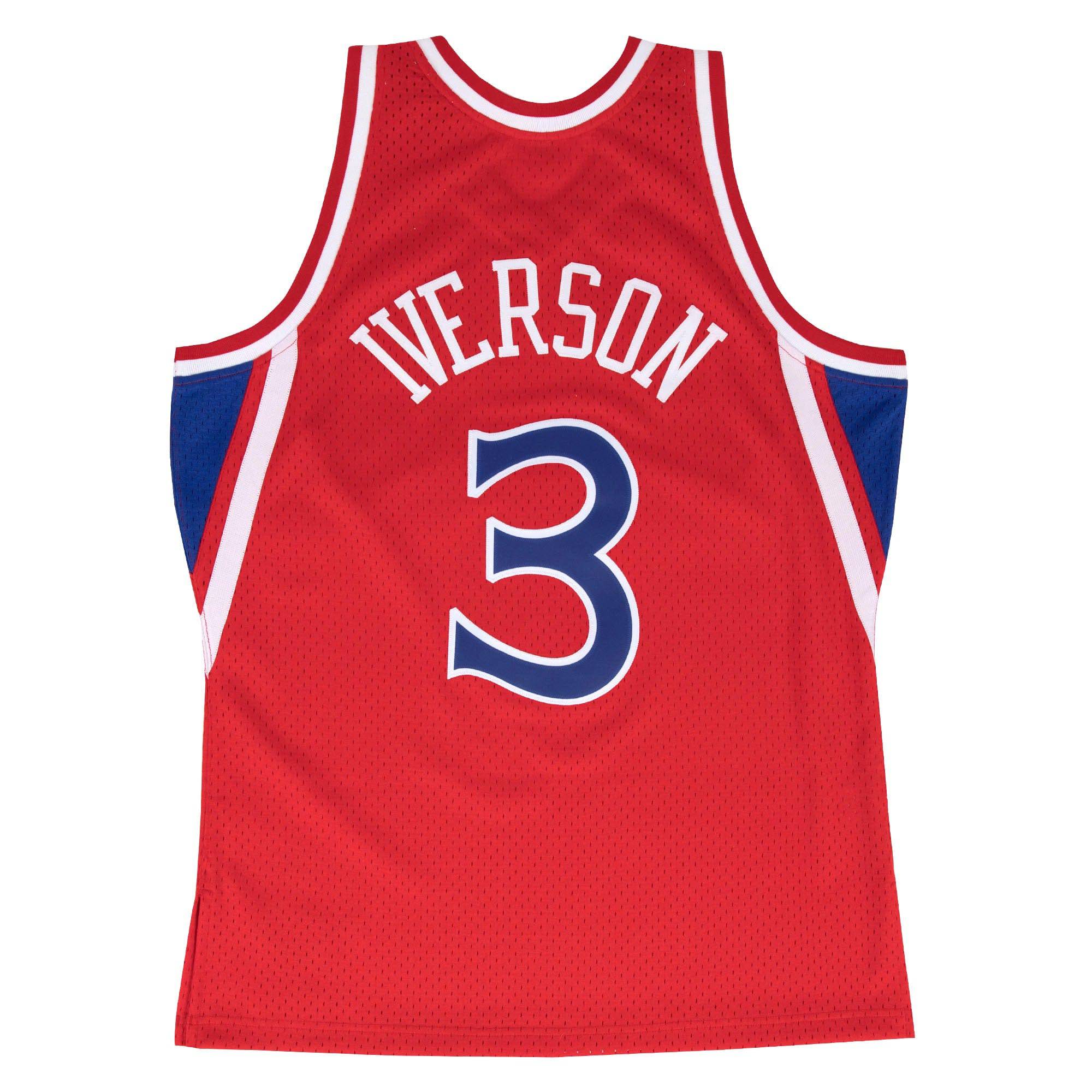 Mitchell & Ness Trikots Philadelphia 76ers Allen Iverson NBA Swingman Trikot  1996-97 rot