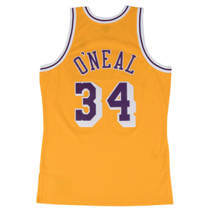 Los Angeles Lakers Shaquille O'Neal NBA Swingman Trikot 1996-1997 gelb - STADIUMDREAMS