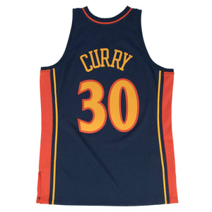 Golden State Warriors Steph Curry NBA Swingman Trikot 2009-2010 navy - STADIUMDREAMS