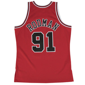 Chicago Bulls Dennis Rodman NBA Swingman Trikot 1997-1998 rot - STADIUMDREAMS