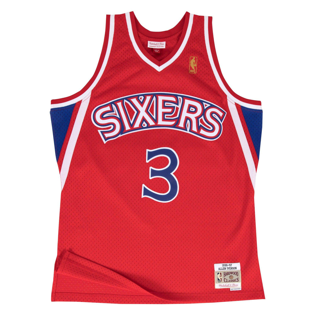 Philadelphia 76ers Allen Iverson NBA Swingman Trikot  1996-97 rot - STADIUMDREAMS