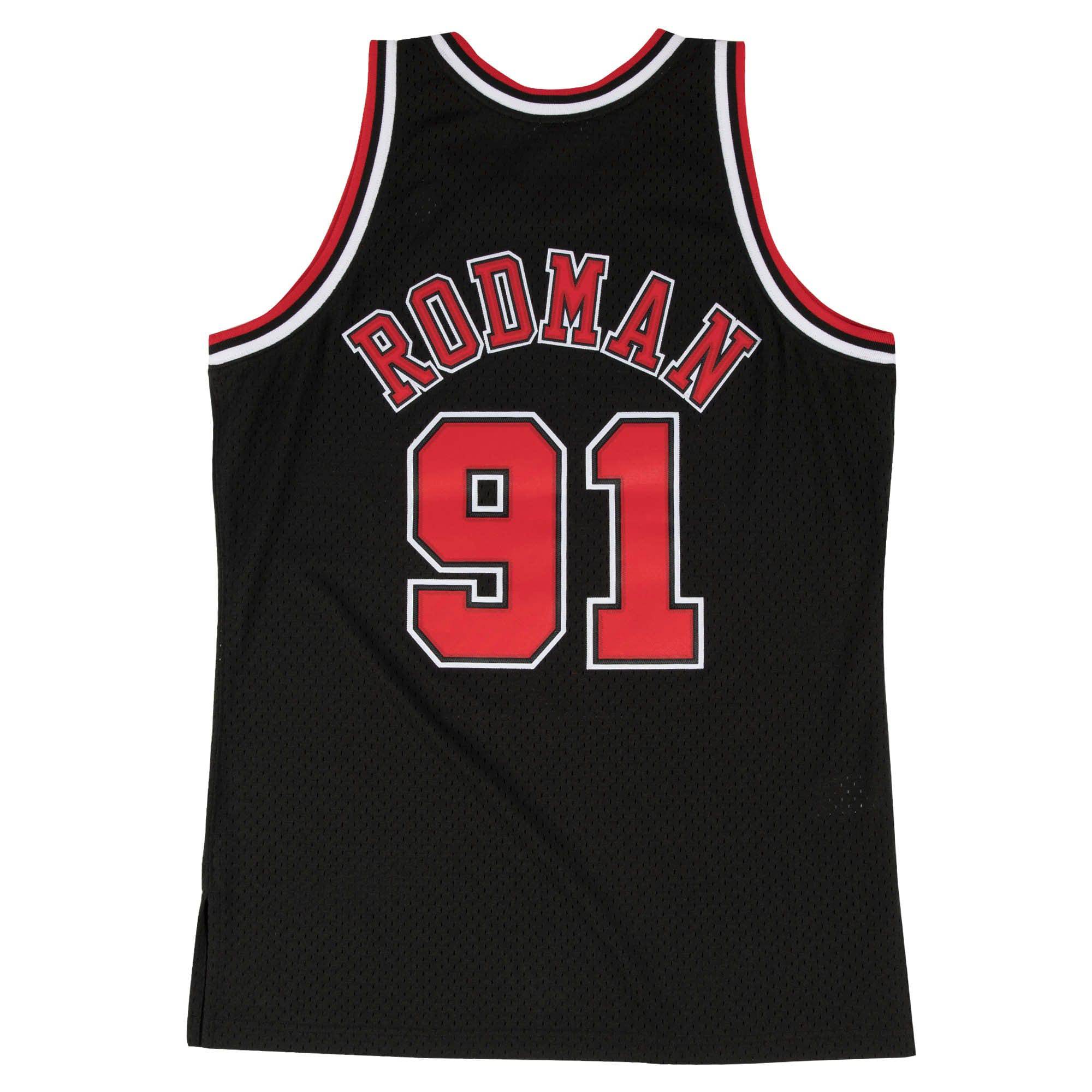 Chicago Bulls Dennis Rodman NBA Swingman Trikot 1997-1998 schwarz - STADIUMDREAMS