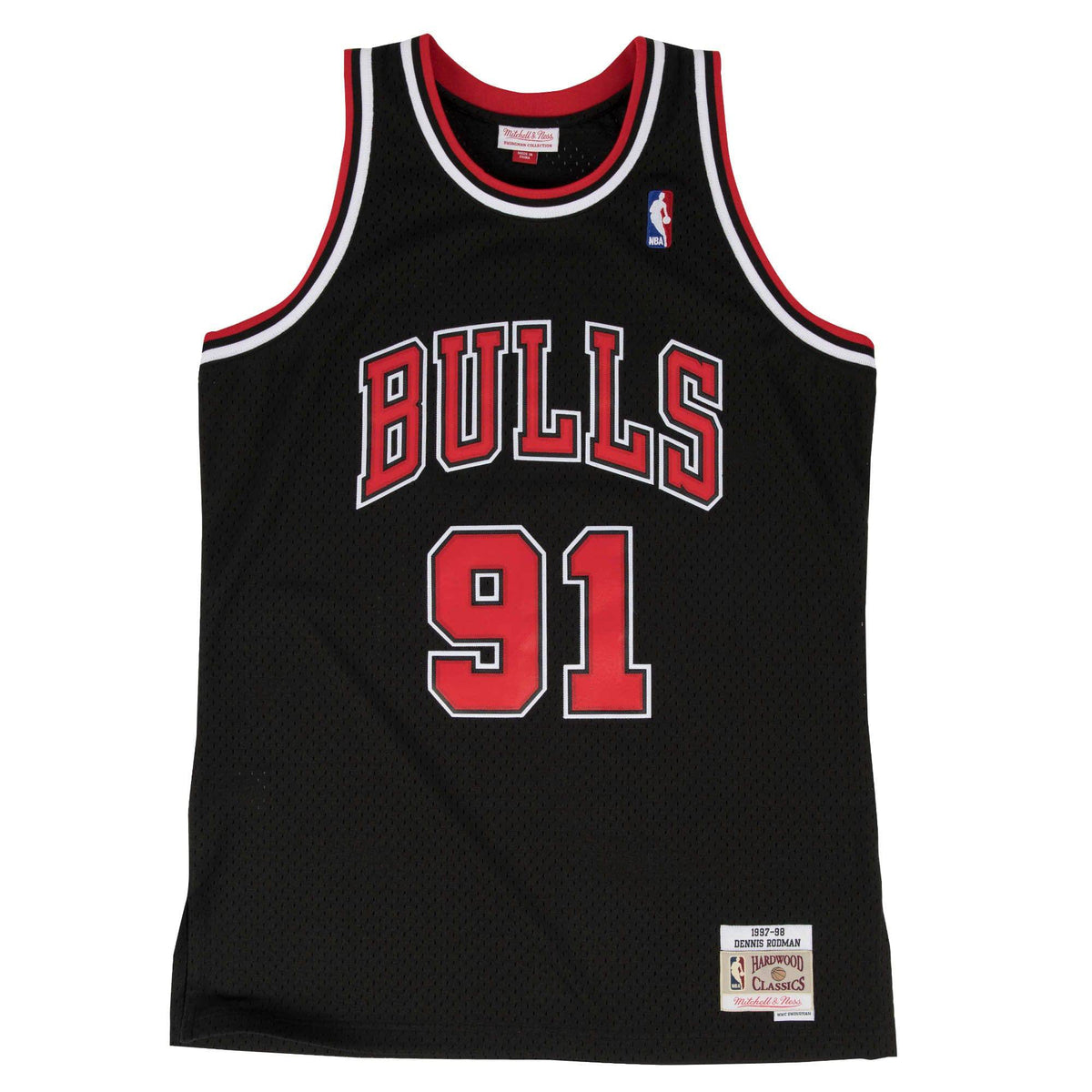 Chicago Bulls Dennis Rodman NBA Swingman Trikot 1997-1998 schwarz - STADIUMDREAMS