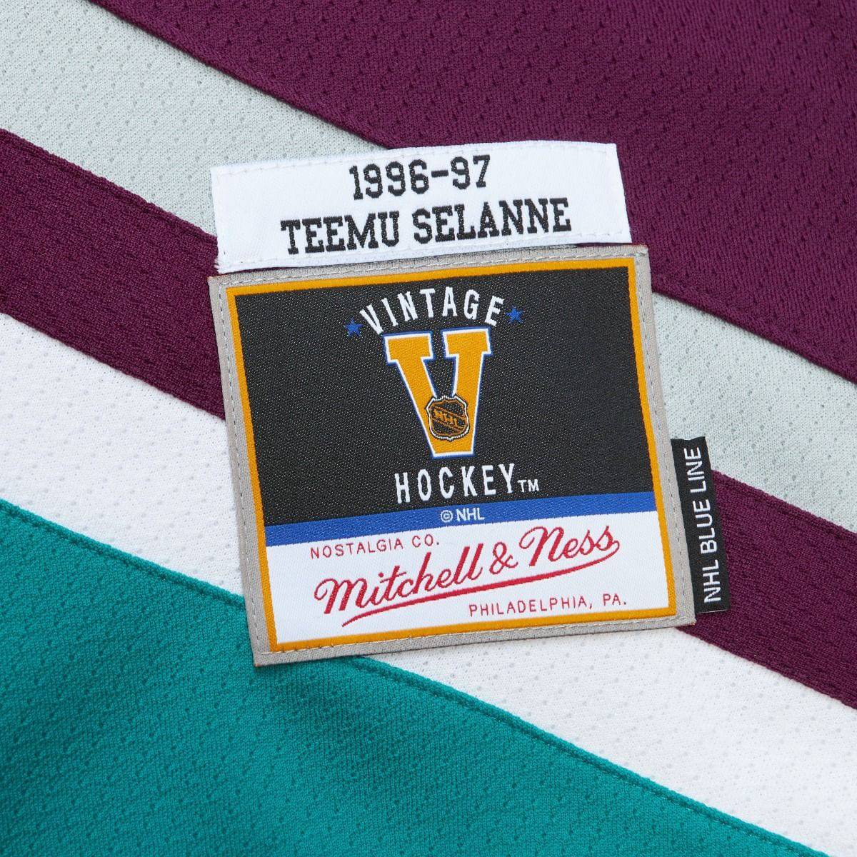 Anaheim Ducks Teemu Selanne 1996 NHL Trikot türkis - STADIUMDREAMS