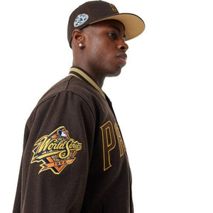 San Diego Padres MLB Patch Varsity Jacke braun - STADIUMDREAMS