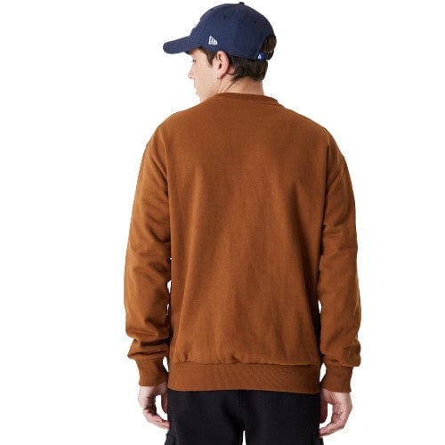 Los Angeles Dodgers MLB Large Logo Oversized Crewneck Sweatshirt beige - STADIUMDREAMS